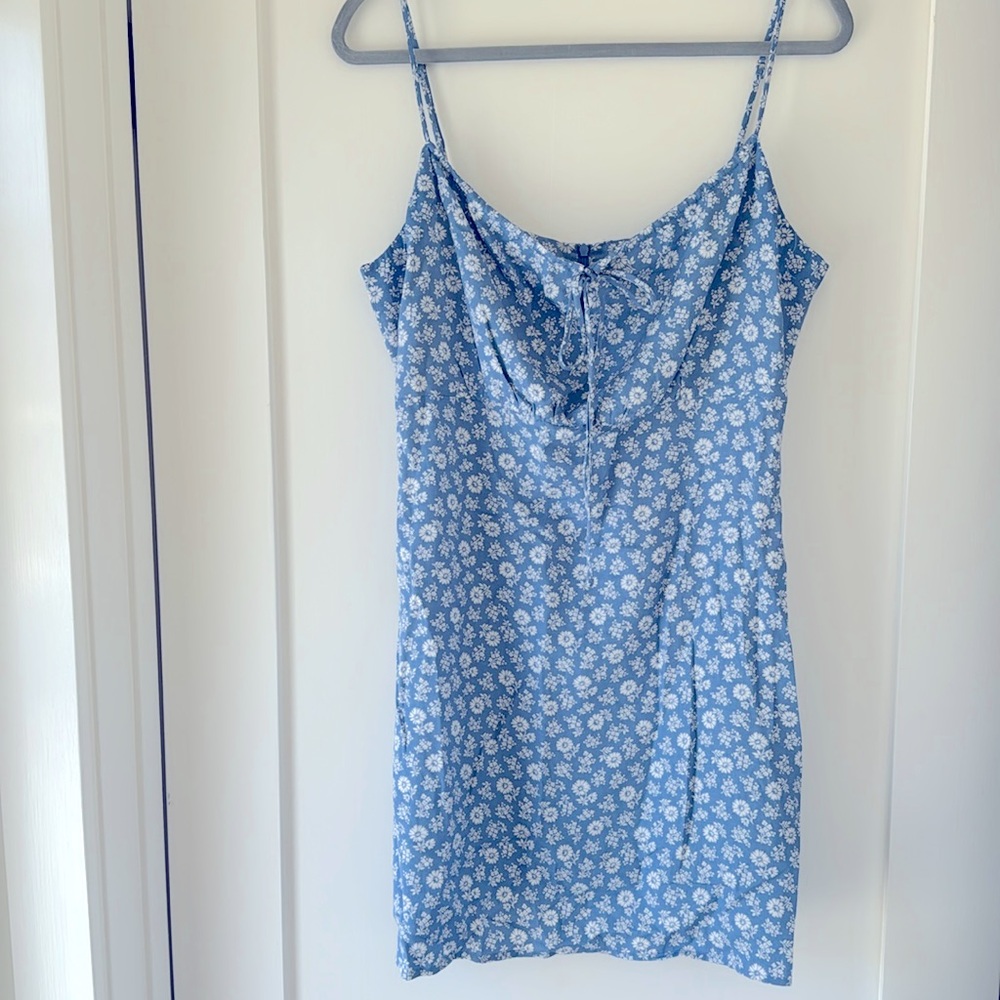 Reformation blue floral slip dress. Size 10.